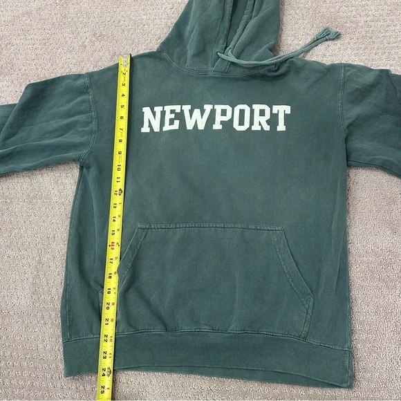 Soft As A Grape Newport RI Hoodie | Coastal Sea Glass Green Pullover Sweatshirt - Picture 6 of 8